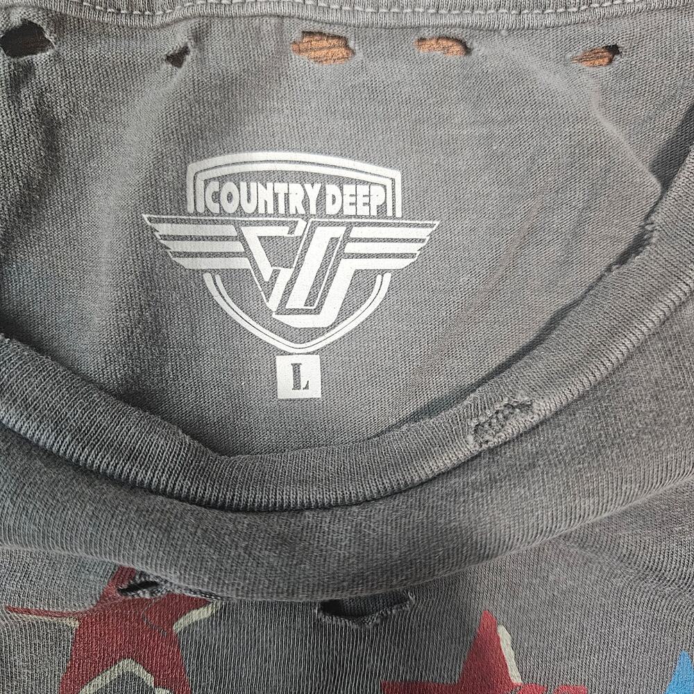Country Deep Free Bird Distressed T Shirt Vintage Mens Large Fits Small Medium - Picture 3 of 5